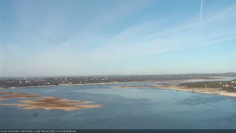 Lake Travis webcam, December 18, 2022 9:00 AM CT