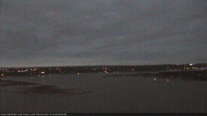 Lake Travis webcam, December 18, 2022 6:00 PM CT