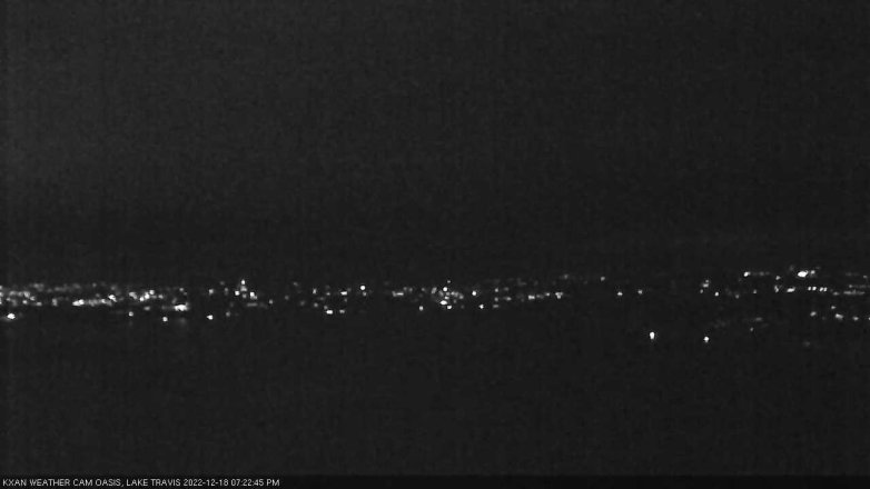 Lake Travis webcam, December 18, 2022 7:25 PM CT