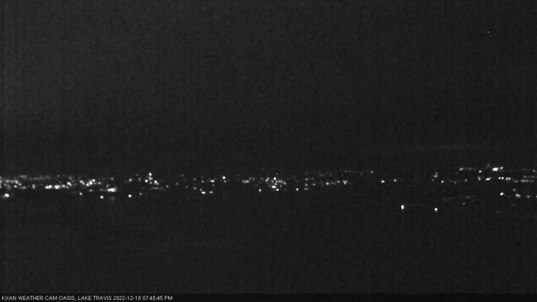Lake Travis webcam, December 18, 2022 7:45 PM CT