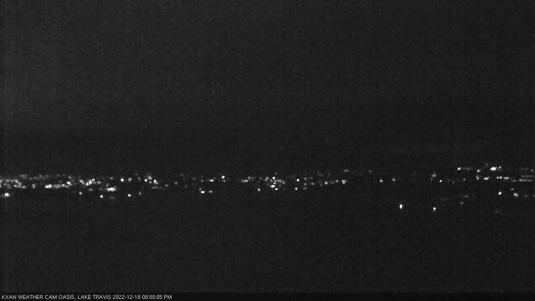 Lake Travis webcam, December 18, 2022 8:00 PM CT