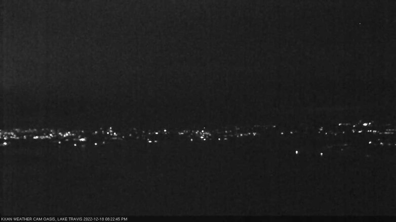 Lake Travis webcam, December 18, 2022 8:25 PM CT