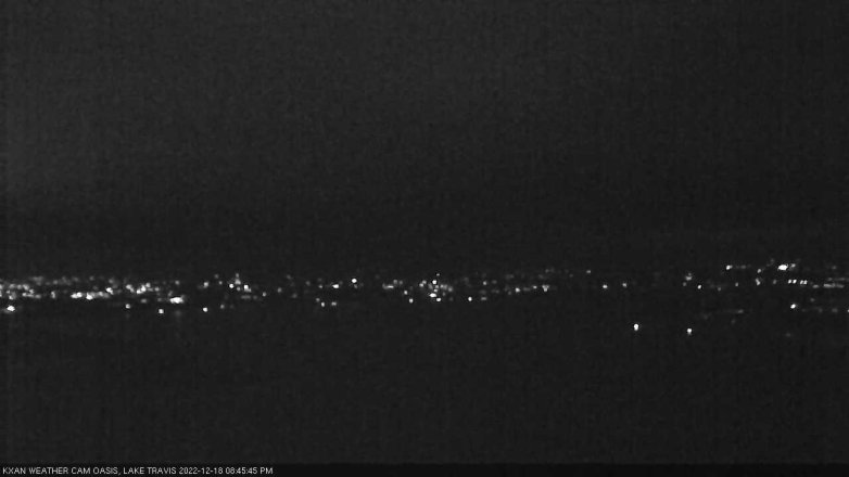 Lake Travis webcam, December 18, 2022 8:45 PM CT