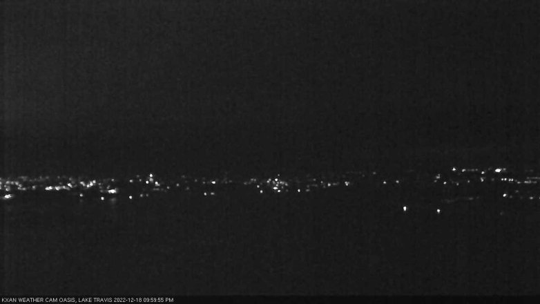 Lake Travis webcam, December 18, 2022 10:00 PM CT