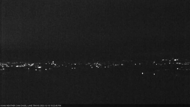 Lake Travis webcam, December 18, 2022 10:25 PM CT