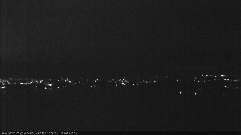Lake Travis webcam, December 18, 2022 11:00 PM CT