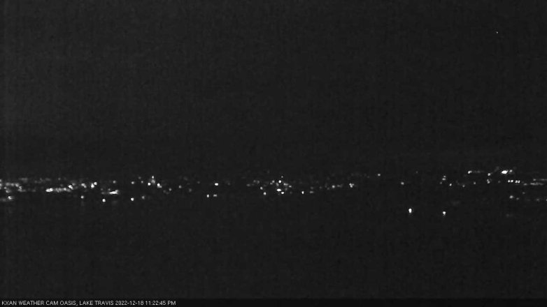 Lake Travis webcam, December 18, 2022 11:25 PM CT