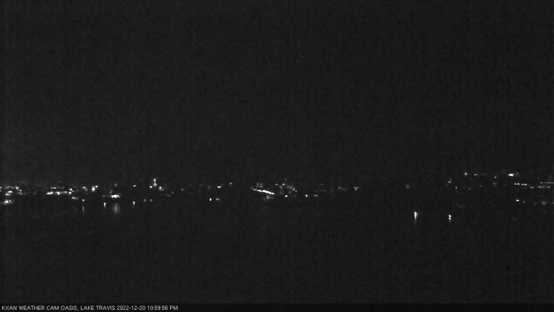 Lake Travis webcam, December 20, 2022 11:00 PM CT
