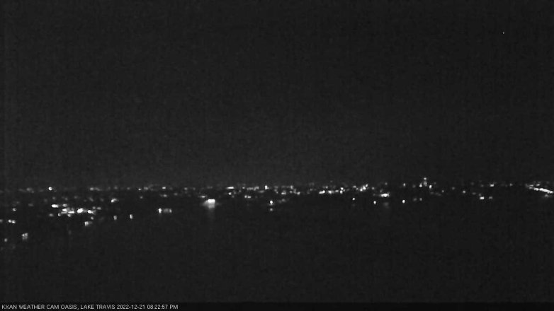 Lake Travis webcam, December 21, 2022 8:25 PM CT