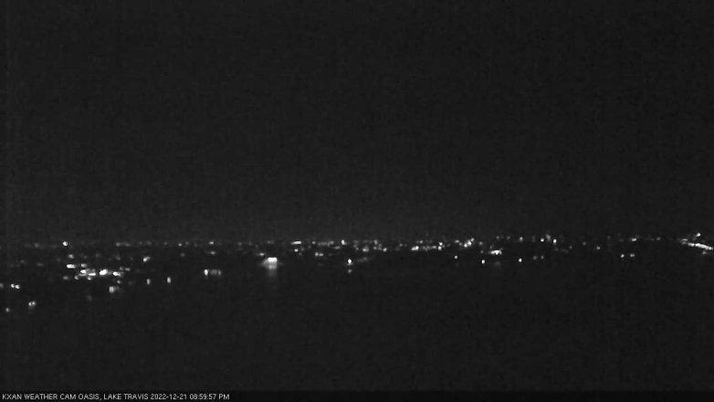 Lake Travis webcam, December 21, 2022 9:00 PM CT