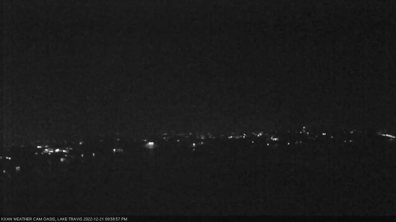 Lake Travis webcam, December 21, 2022 10:00 PM CT