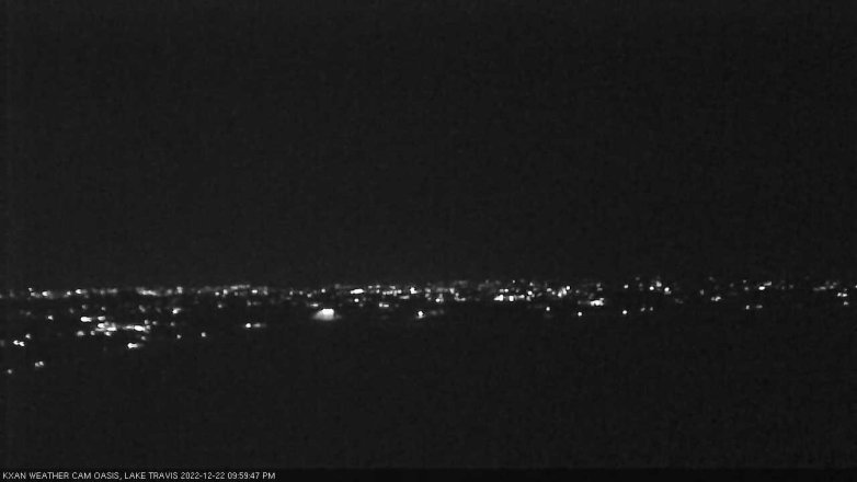 Lake Travis webcam, December 22, 2022 10:00 PM CT