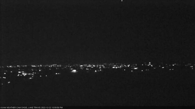 Lake Travis webcam, December 22, 2022 11:00 PM CT