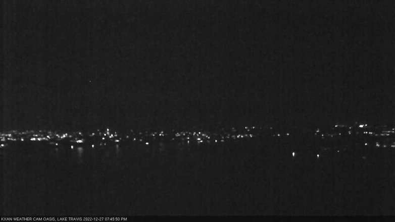 Lake Travis webcam, December 27, 2022 7:45 PM CT