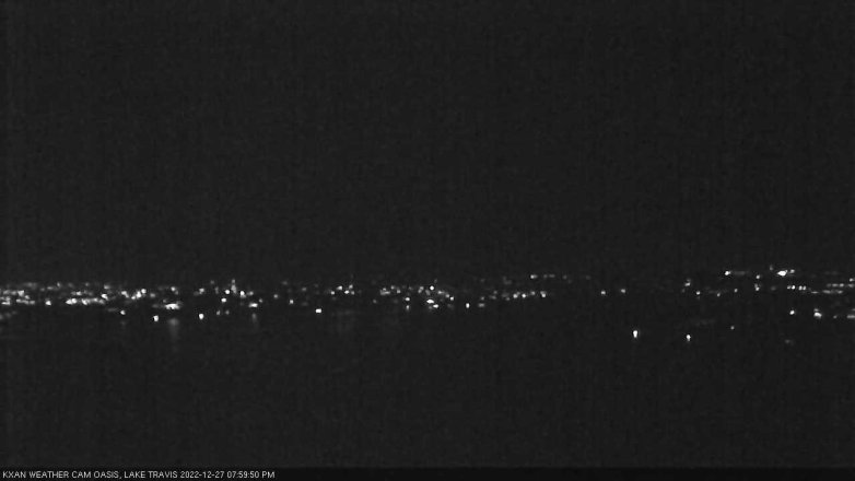 Lake Travis webcam, December 27, 2022 8:00 PM CT