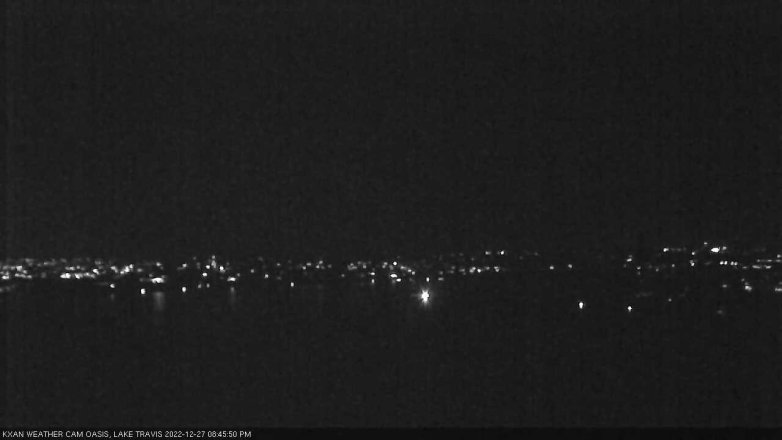Lake Travis webcam, December 27, 2022 8:45 PM CT