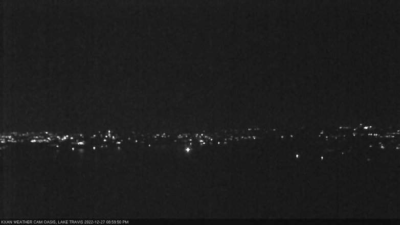 Lake Travis webcam, December 27, 2022 9:00 PM CT
