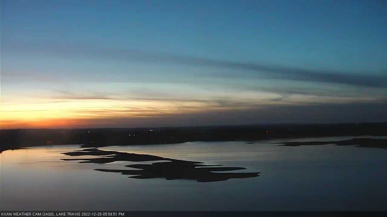 Lake Travis webcam, December 28, 2022 6:00 PM CT