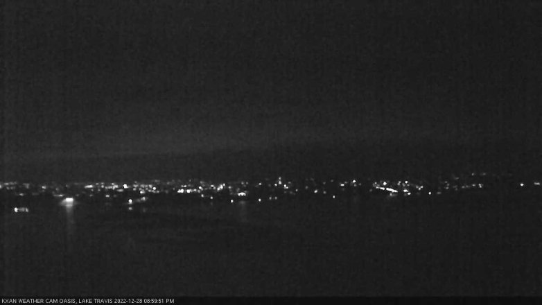 Lake Travis webcam, December 28, 2022 9:00 PM CT