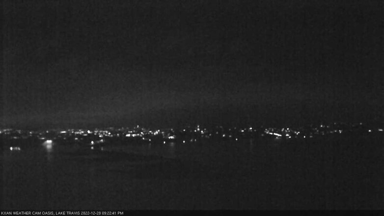 Lake Travis webcam, December 28, 2022 9:25 PM CT