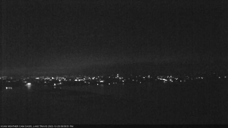 Lake Travis webcam, December 28, 2022 10:00 PM CT