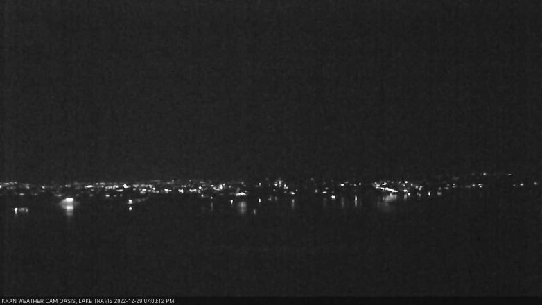 Lake Travis webcam, December 29, 2022 7:00 PM CT