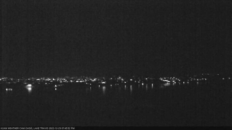Lake Travis webcam, December 29, 2022 7:45 PM CT