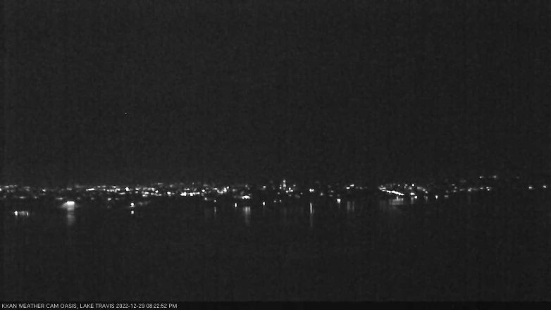 Lake Travis webcam, December 29, 2022 8:25 PM CT