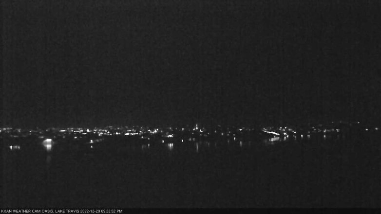 Lake Travis webcam, December 29, 2022 9:25 PM CT