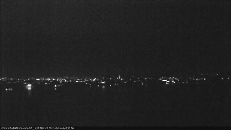 Lake Travis webcam, December 29, 2022 9:45 PM CT