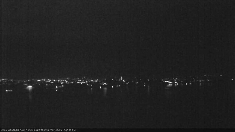 Lake Travis webcam, December 29, 2022 10:45 PM CT