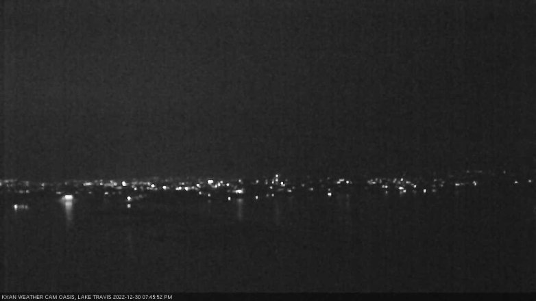 Lake Travis webcam, December 30, 2022 7:45 PM CT