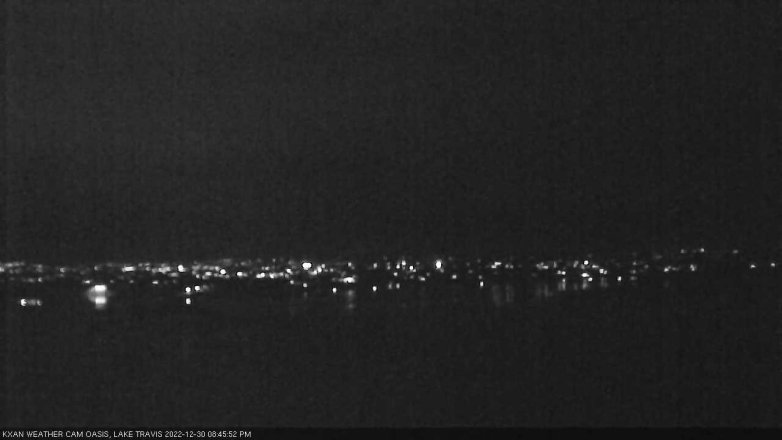 Lake Travis webcam, December 30, 2022 8:45 PM CT