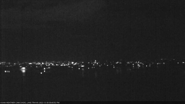 Lake Travis webcam, December 30, 2022 9:45 PM CT