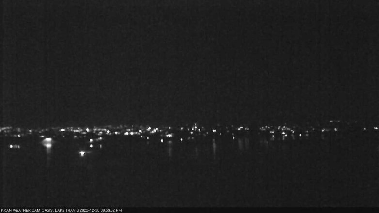 Lake Travis webcam, December 30, 2022 10:00 PM CT