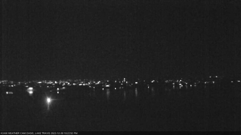 Lake Travis webcam, December 30, 2022 10:25 PM CT