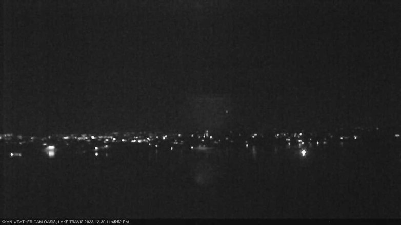 Lake Travis webcam, December 30, 2022 11:45 PM CT