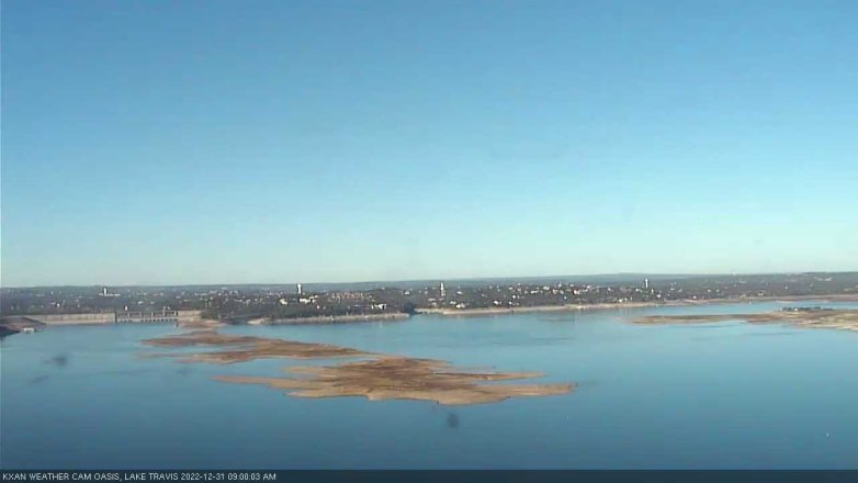 Lake Travis webcam, December 31, 2022 9:00 AM CT