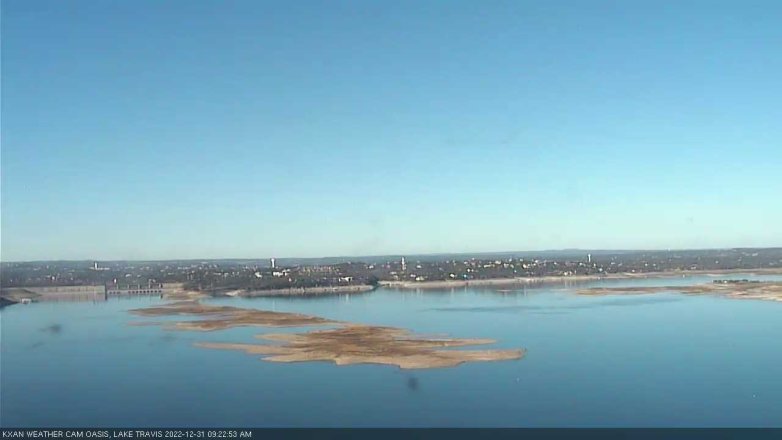 Lake Travis webcam, December 31, 2022 9:25 AM CT