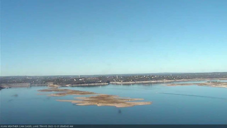 Lake Travis webcam, December 31, 2022 9:45 AM CT
