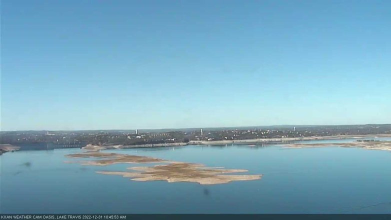 Lake Travis webcam, December 31, 2022 10:45 AM CT