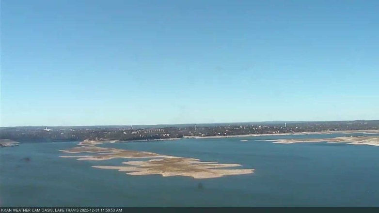Lake Travis webcam, December 31, 2022 12:00 PM CT