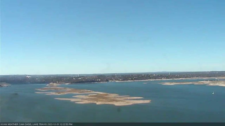 Lake Travis webcam, December 31, 2022 12:25 PM CT