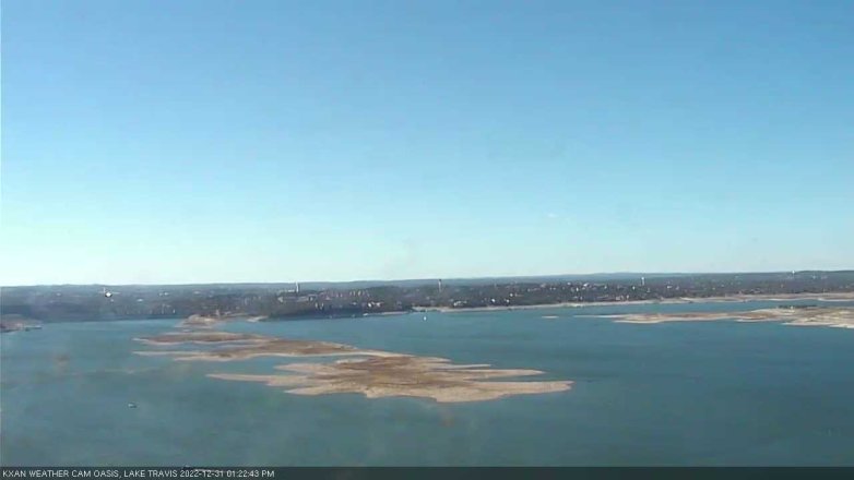 Lake Travis webcam, December 31, 2022 1:25 PM CT