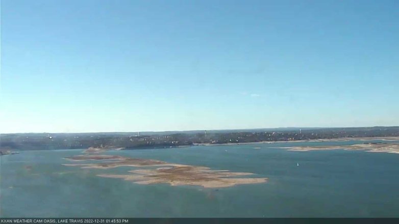 Lake Travis webcam, December 31, 2022 1:45 PM CT