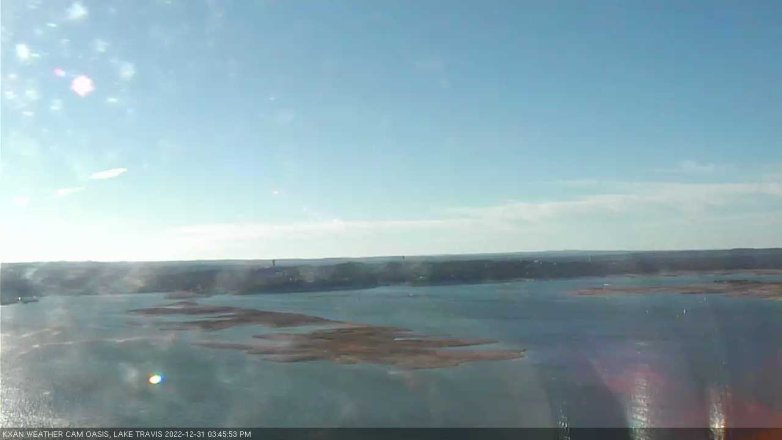 Lake Travis webcam, December 31, 2022 3:45 PM CT