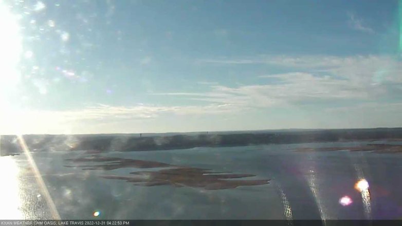 Lake Travis webcam, December 31, 2022 4:25 PM CT