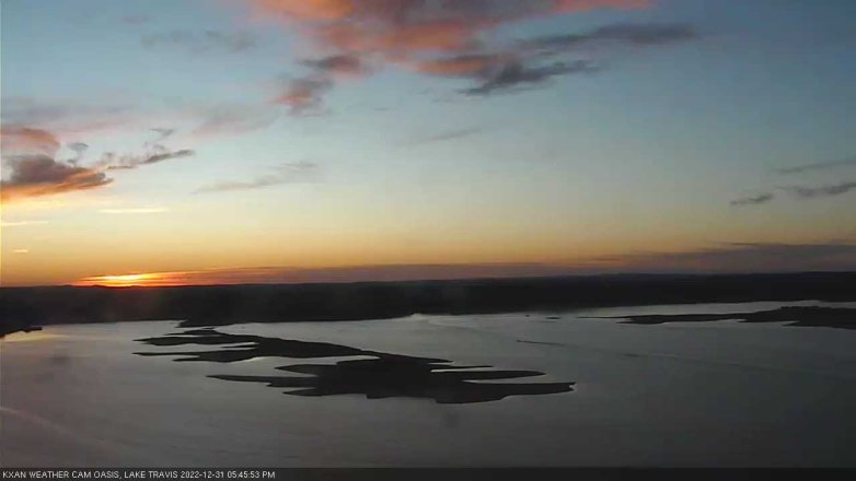 Lake Travis webcam, December 31, 2022 5:45 PM CT