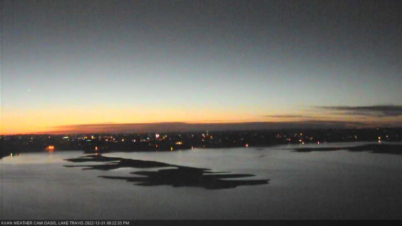 Lake Travis webcam, December 31, 2022 6:25 PM CT