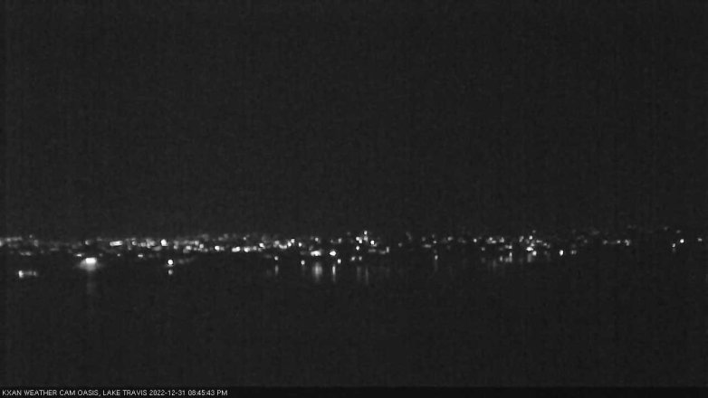 Lake Travis webcam, December 31, 2022 8:45 PM CT